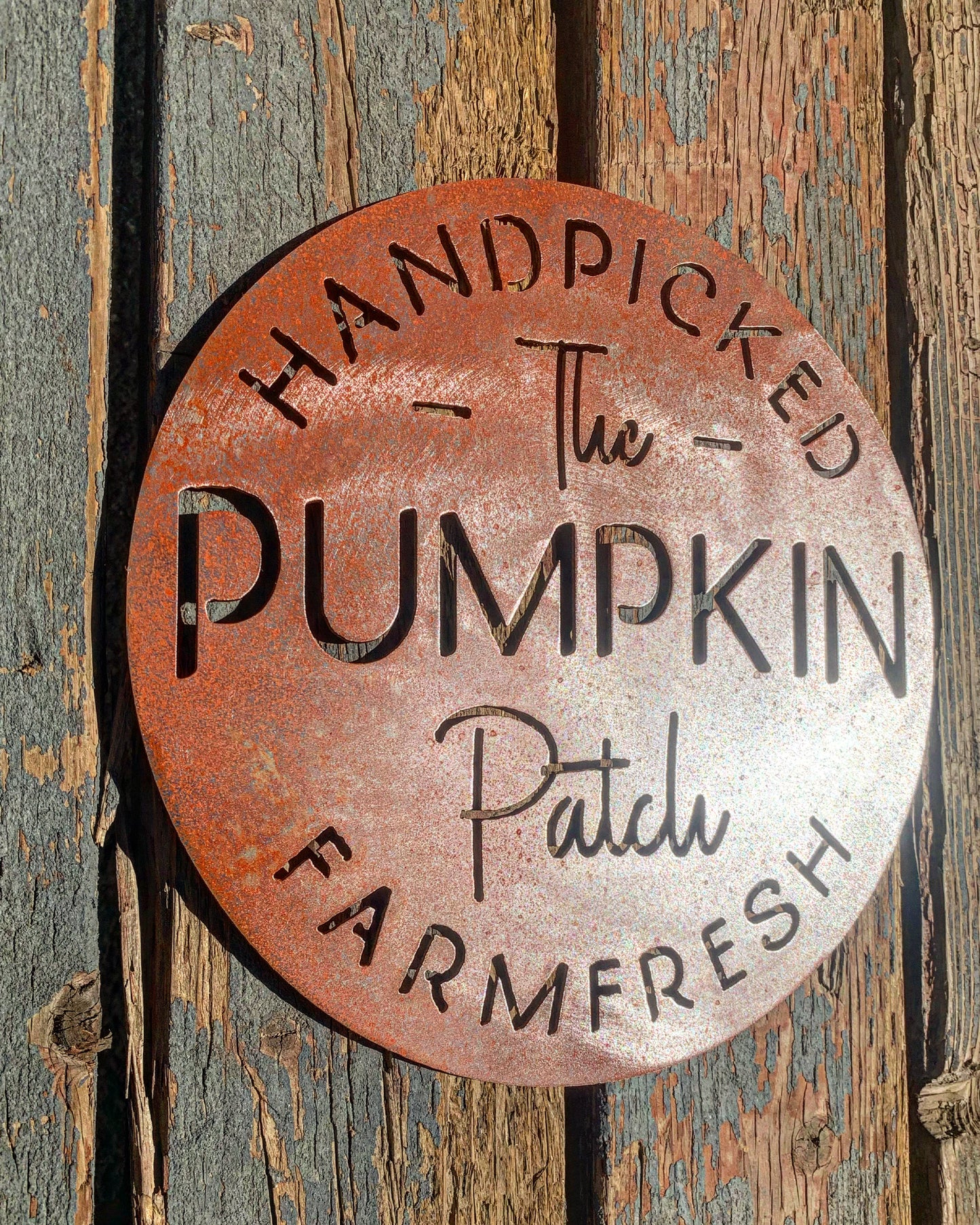 Pumpkin Patch Metal Sign Home Decor