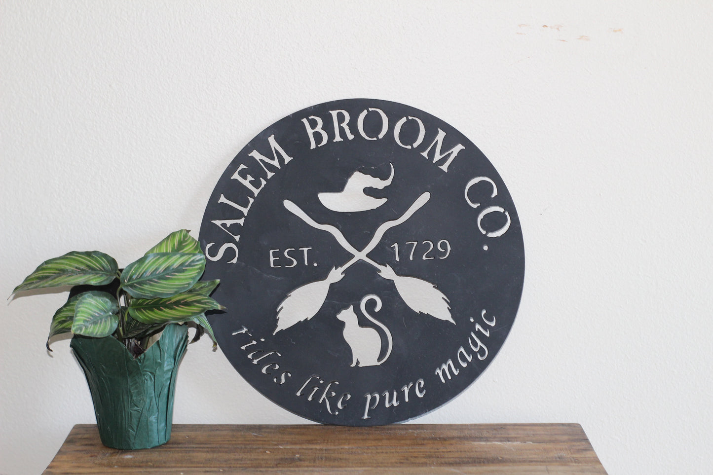 Salem Broom Co Metal Sign Home Decor