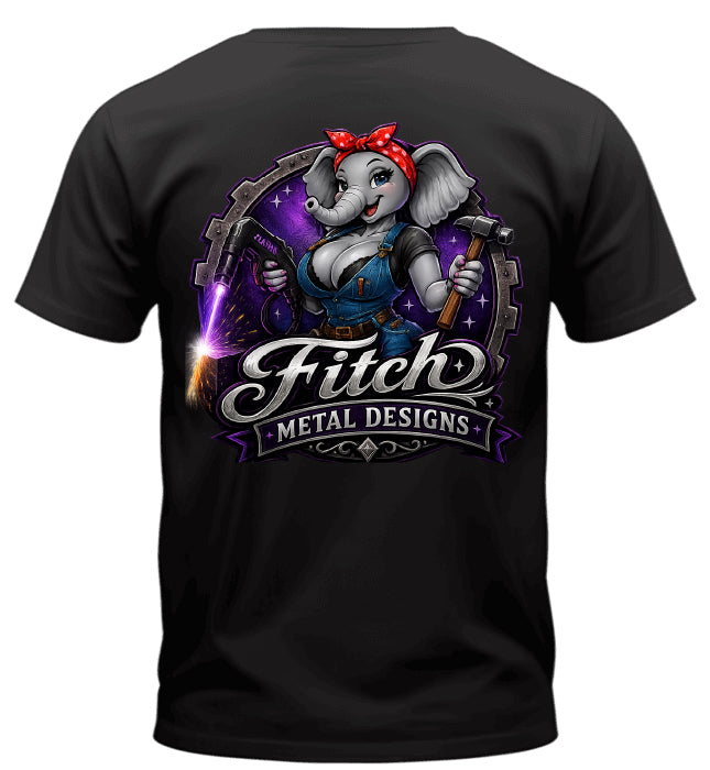 Fitch Metal Designs Busty Plasma Girl T-Shirt