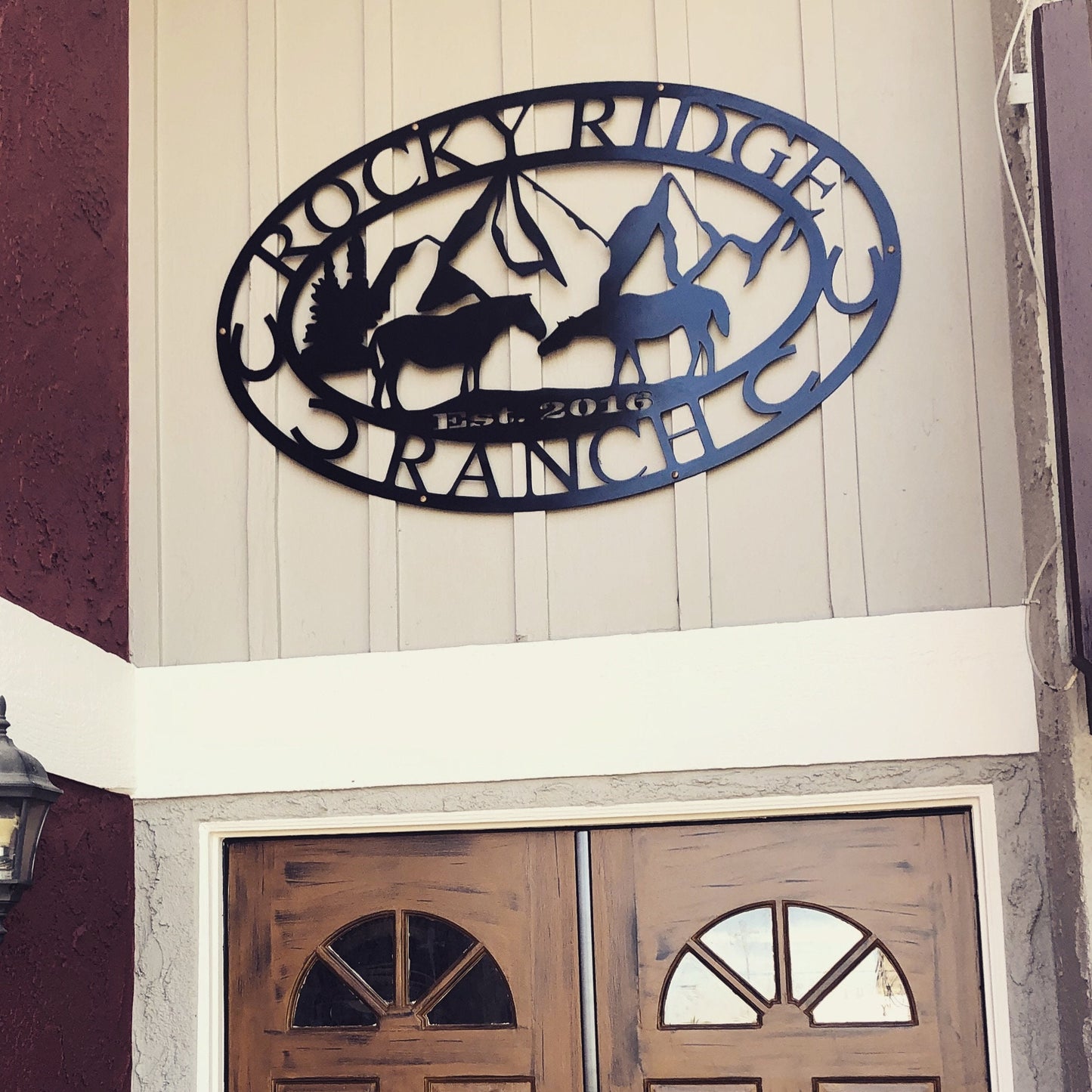 Horse & Mountain Ranch Sign