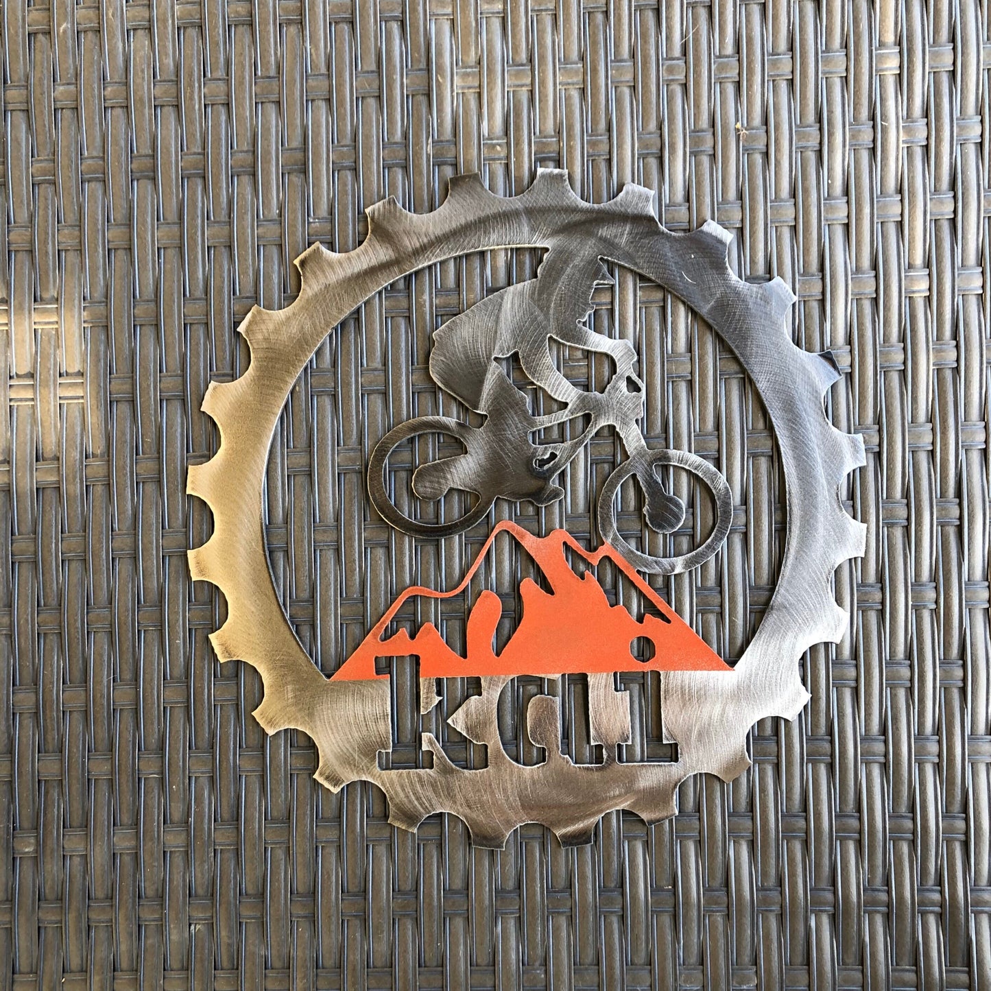 Personalized Metal Name Sign - Mountain Bike