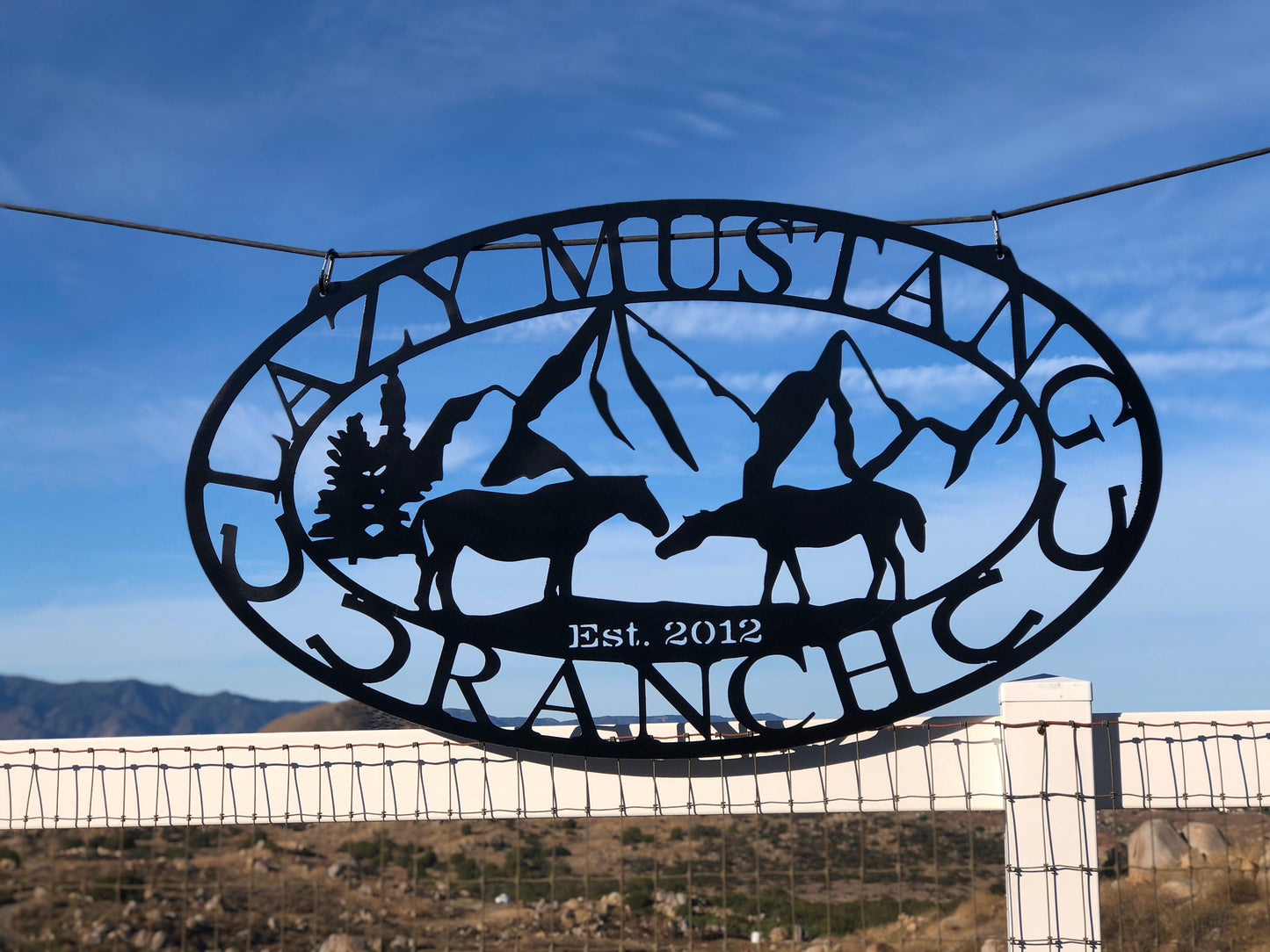 Horse & Mountain Ranch Sign