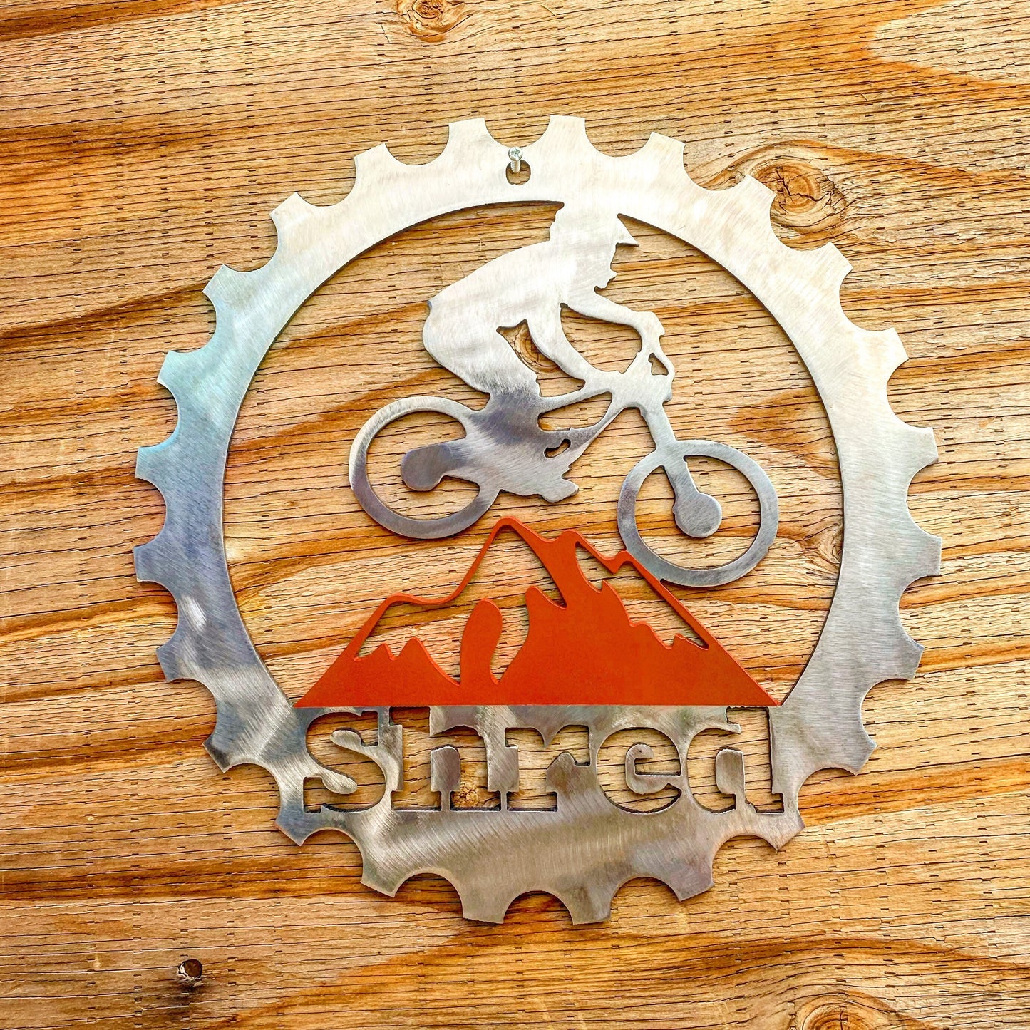 Personalized Metal Name Sign - Mountain Bike