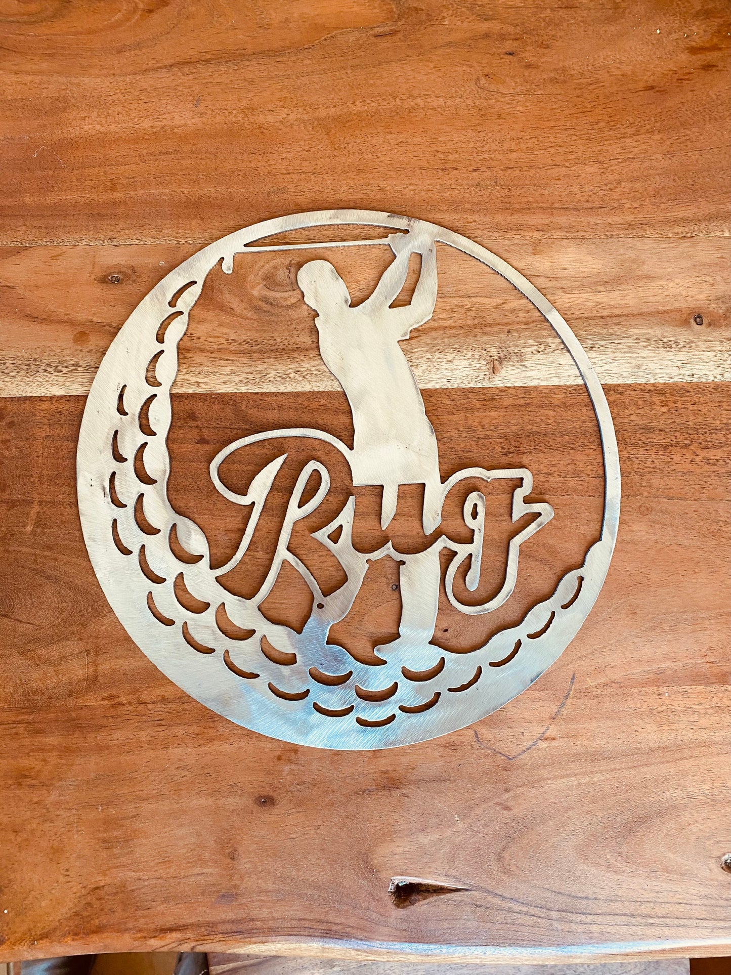 Metal Golf Sign Custom Name