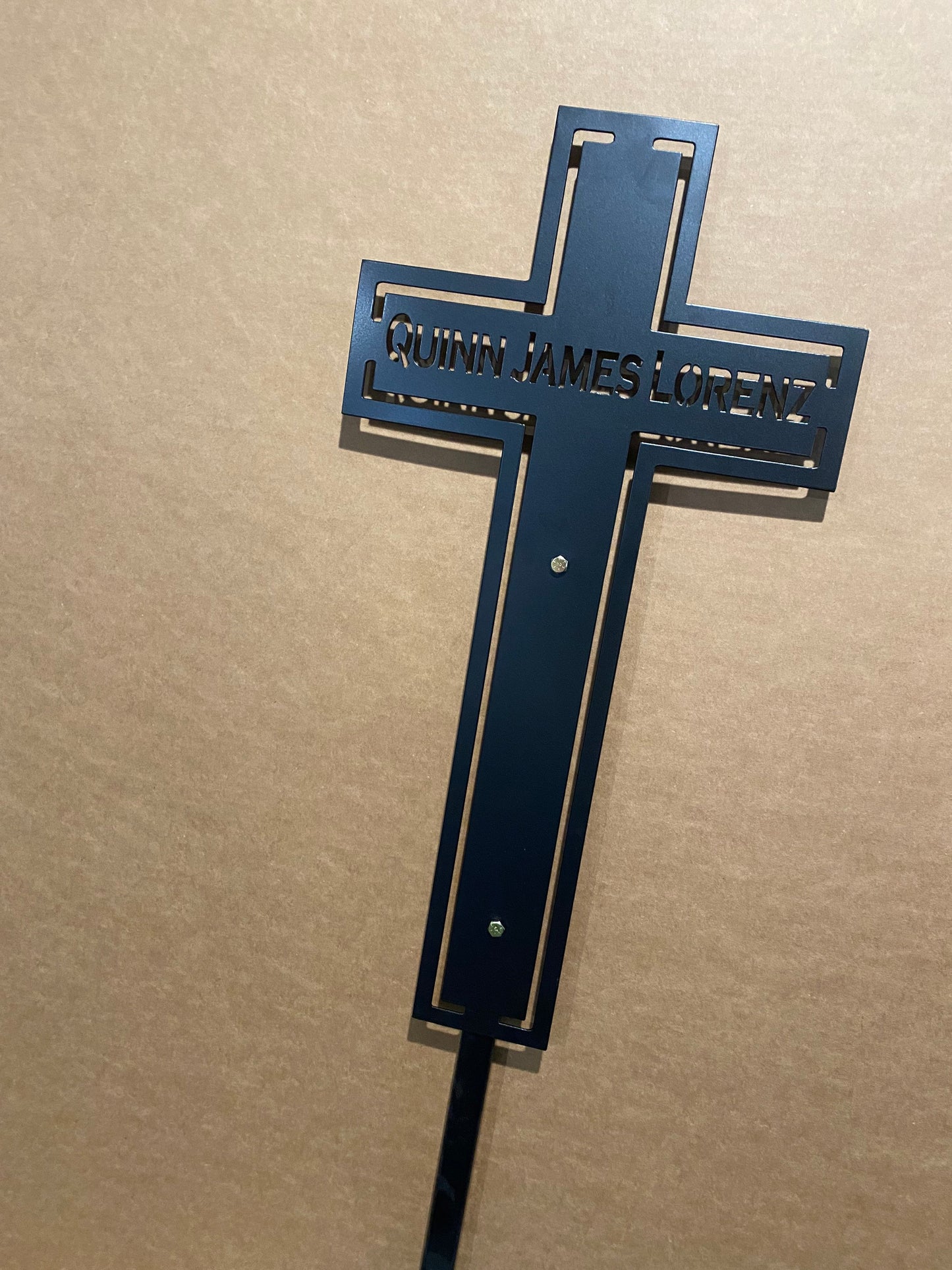 Metal Memorial Cross Personalized Custom Name